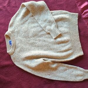 JC Penny‎ Vintage Skii Apparel Beige Wool Mock Neck Sweater L